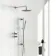 Suir Premium Chrome Round Thermostatic Shower Set with Knurled Detailing