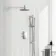 Suir Premium Chrome Round Thermostatic Shower Set with Knurled Detailing