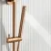 Suir Premium Brushed Copper Round Thermostatic Shower Set with Knurled Detailing