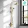 Corrib Premium Brushed Brass Round Thermostatic Shower Set
