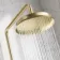 Corrib Premium Brushed Brass Round Thermostatic Shower Set