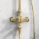 Corrib Premium Brushed Brass Round Thermostatic Shower Set