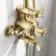 Corrib Premium Brushed Brass Round Thermostatic Shower Set