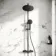 Derry Matt Black Round Thermostatic Shower Set