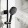 Derry Matt Black Round Thermostatic Shower Set