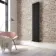 Faro Matt Black Single Flat Panel Vertical Radiator 1800x350mm