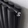 Marbella Matt Black Double Oval Panel Radiator 1800x480mm