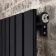 Faro Matt Black Single Flat Panel Horizontal Radiator 600x420mm