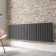 Faro Anthracite Double Flat Panel Horizontal Radiator 600x1820mm