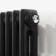 Athens Matt Black Double Column Horizontal Traditional Radiator 600x1415mm