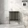 Athens Raw Metal Double Column Horizontal Traditional Radiator 600x605mm