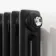 Athens Matt Black Double Column Horizontal Traditional Radiator 750x785mm