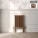 Athens Antique Copper Double Column Horizontal Traditional Radiator 600x425mm