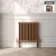 Athens Antique Copper Double Column Horizontal Traditional Radiator 600x605mm