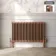 Athens Antique Copper Double Column Horizontal Traditional Radiator 600x1010mm