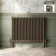 Athens Antique Gold Double Column Horizontal Traditional Radiator 750x1010mm
