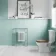 Gibraltar Slimline Large White Traditional Heated Towel Radiator (Flat Top Rail)