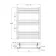 Barcelona Chrome Straight Heated Towel Rail 800x600mm