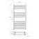 Barcelona Anthracite Straight Heated Towel Rail 1200x600mm