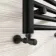 Naples Premium Matt Black Straight Heated Towel Rail 1200x600mm