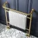 Gibraltar Extra Large Brushed Brass Traditional Heated Towel Radiator (With Overhanging Rail)