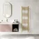 Barcelona Brushed Brass Straight Heated Towel Rail 1400x400mm