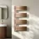 Seville Brushed Copper Designer Flat Panel Heated Towel Rail 1200x600mm