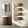 Seville Brushed Copper Designer Flat Panel Heated Towel Rail 1200x600mm