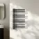 Cannes Matt Black Designer Heated Towel Rail 800x500mm