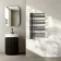 Cannes Matt Black Designer Heated Towel Rail 800x500mm