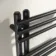 Cannes Matt Black Designer Heated Towel Rail 1600x500mm