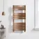 Santorini Brushed Copper Flat Panel Heated Towel Rail 1200x600mm