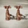 Antique Copper Angled Traditional Manual Radiator Valves (Pair) Standard 15mm