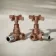 Antique Copper Corner Traditional Manual Radiator Valves (Pair) Standard 15mm