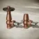 Antique Copper Angled Traditional Manual Thermostatic Radiator Valves (Pair) Standard 15mm