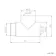 Dual Fuel Brushed Copper T Piece Connector For Towel Rails & Radiators