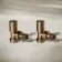 Brushed Copper Angled Manual Radiator Valves (Pair) Standard 15mm
