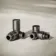Brushed Gunmetal Angled Radiator Valves and lockshield pack (Pair) Standard 15mm