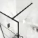 Munich Matt Black Grid Easy Clean 8mm Wet Room Shower Glass Panel 900mm