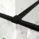 Munich Matt Black Grid Easy Clean 8mm Wet Room Shower Glass Panel 1000mm