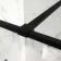 Munich Matt Black Grid Easy Clean 8mm Wet Room Shower Glass Panel 1200mm