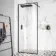 Munich Matt Black Framed Easy Clean 8mm Wet Room Shower Glass Panel 700mm