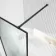 Munich Fluted Effect Matt Black Framed Easy Clean 8mm Wet Room Shower Glass Panel 800mm