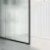 Munich Fluted Effect Matt Black Framed Easy Clean 8mm Wet Room Shower Glass Panel 1000mm