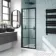 London Matt Black Grid 6mm Bifold Shower Door 760mm
