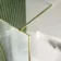 Munich Fluted Effect Brushed Brass Easy Clean 8mm Wet Room Shower Glass Panel 700mm
