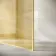 Munich Brushed Brass with Mesh Effect 8mm Wet Room Shower Glass Panel 800mm