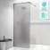 Lyon Gunmetal 8mm Laminated Wet Room Shower Glass Panel with Grey Frost Pattern 800mm