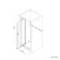 London Brushed Brass 6mm Pivot Shower Door 760mm