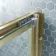 London Brushed Brass 6mm Bifold Shower Door 760mm